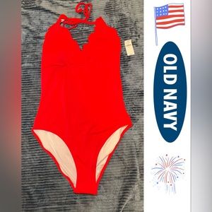 Old Navy Womens Swim Suit, One Piece Medium, Red
